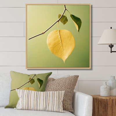 Lumière zen jaune clair sur toile