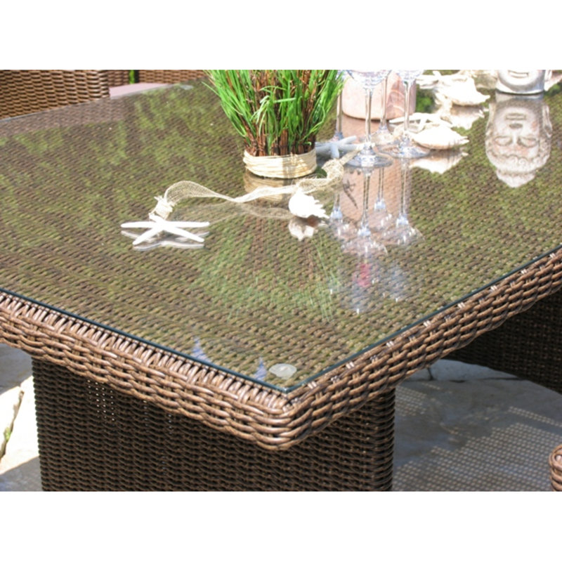 Goodrich Rectangular Wicker Outdoor Dining Table , 150cm cm W 90cm cm D