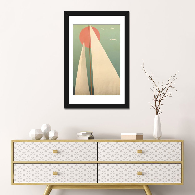 « voiles iii », impression sur toile tendue, Papier beaux-arts encadré noir, L 16 po x H 24 po x P 1 po, Blanc