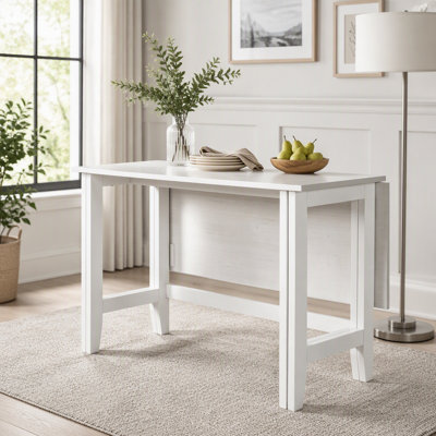 Farmhouse Wood Extendable Drop Leaf Dining Table