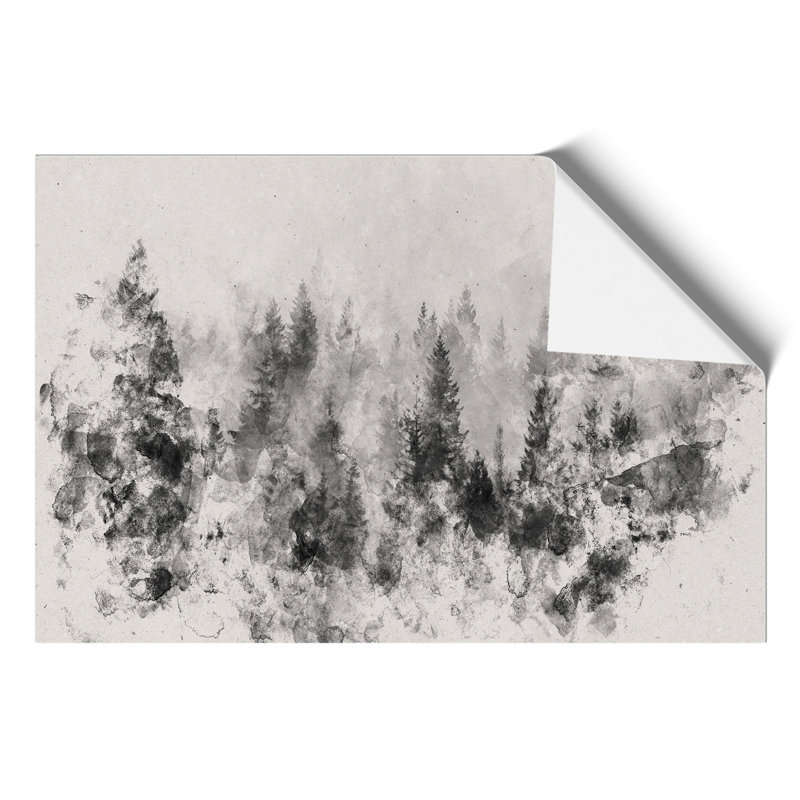 The Misty Forest - Unframed Painting, 30cm H x 42cm W x 0.1cm D