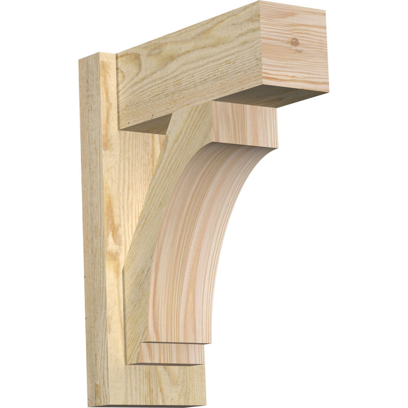 Imperial Block Outlooker, 6" W Douglas Fir (Rough Sawn), 14" D x 18" H