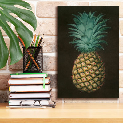  «Vintage Pineapple 1» par Wild Apple Portfolio, art mural sur toile, 12 po x 18 po