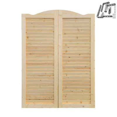 S&Z TOPHAND In Swinging Louvered Cafe Doors,Solid Wood, Room Divider, Home, Kitchen, Bar