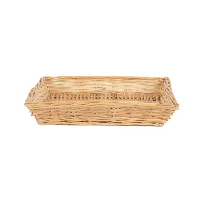 Finzel Flat Wicker Display Tray Basket