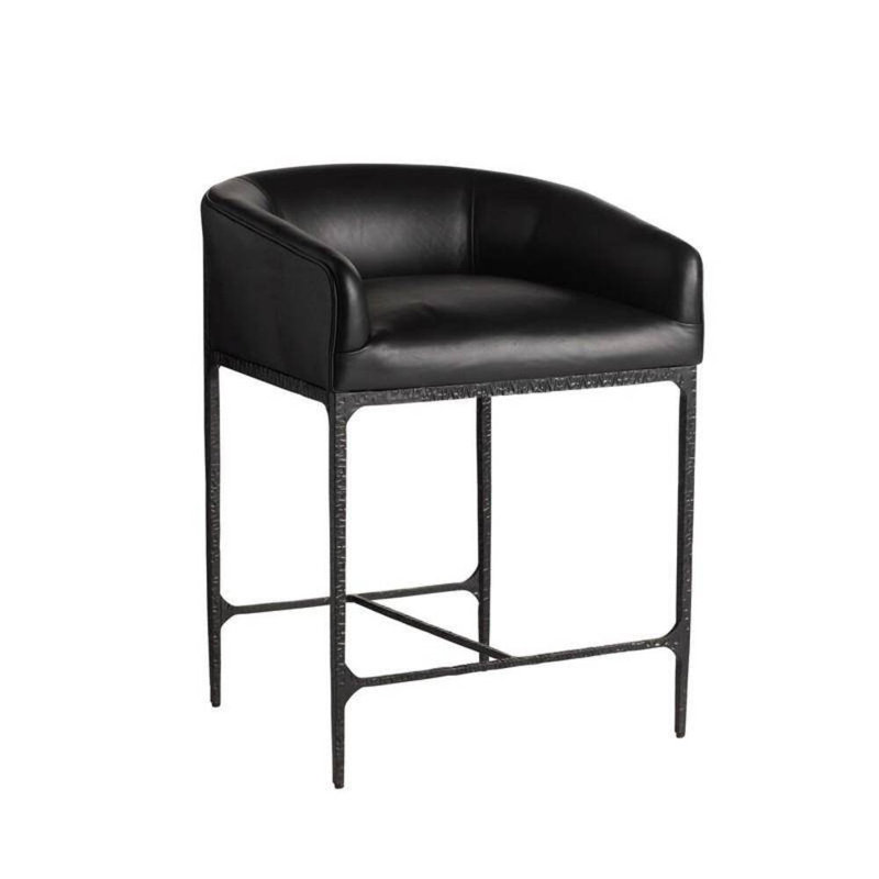 Osbourne Upholstered Stool with Metal Frame, Counter Stool (26.5" Seat Height)