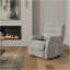 Fauteuil relevable moelleux en tissu colombe Lucie