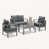 Coussin gris / cadre gris