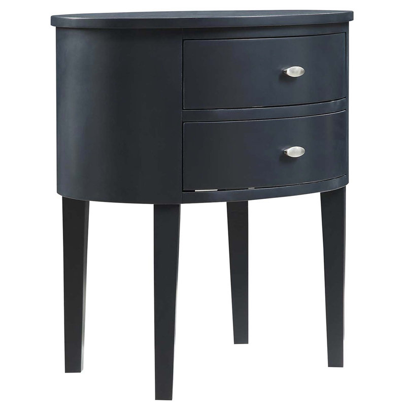 Zaheed 2 - Drawer End Table, Midnight Black