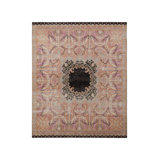 Distressed Homage Hand Knotted Wool Geometric Area Rug