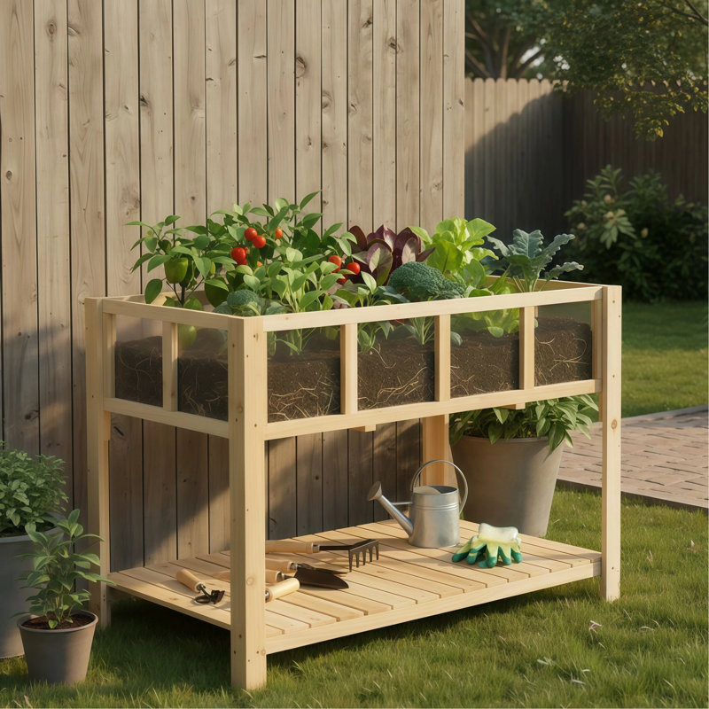 Behn Wooden Raised Garden Bed, 30.7'' H x 39.8'' W x 23.2'' D