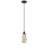 1-Matte black iron dimmable glass pendant light