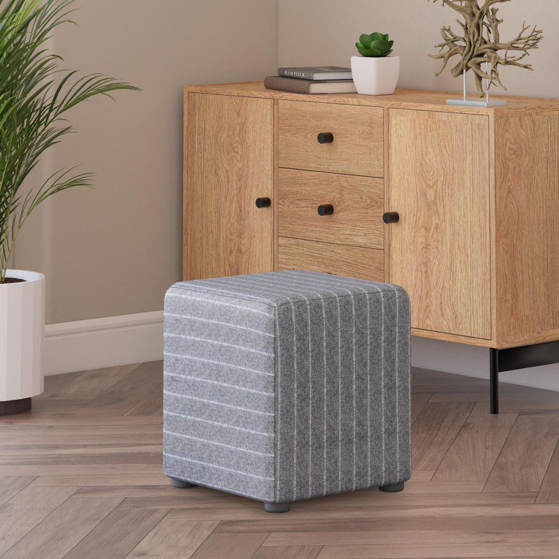 Manufactured Wood Accent Stool, Marl Grey