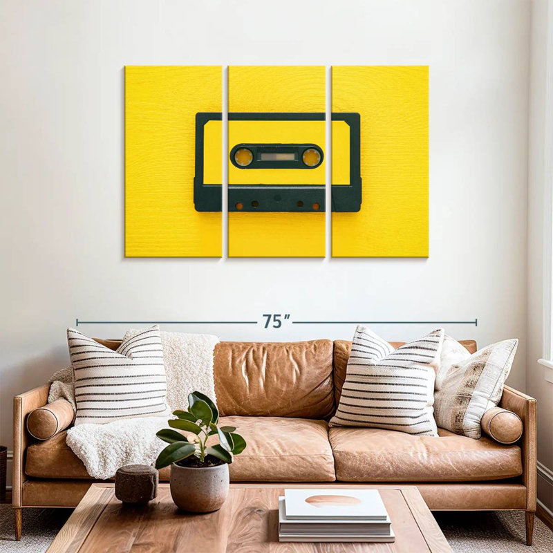Cassette jaune Abarca, H 36 po x l 57 po