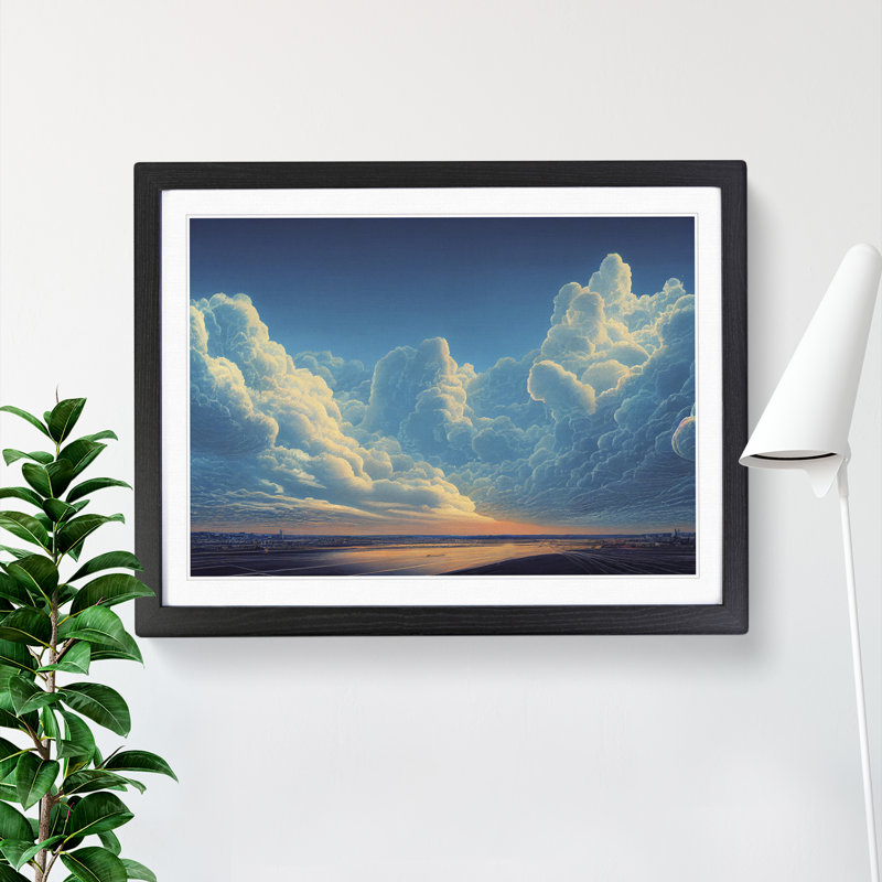 Legendary Clouds - Single Picture Frame Print, Black Framed, 46cm H x 64cm W x 2cm D