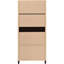 2 - Door Accent Cabinet With Drawers, Rustic Tobacco Finish, Engineered Wood Build, Transitional Style For Living Spaces, 71.13h X 31w 15.5l Material, Style, Ideal Dining Or Room,