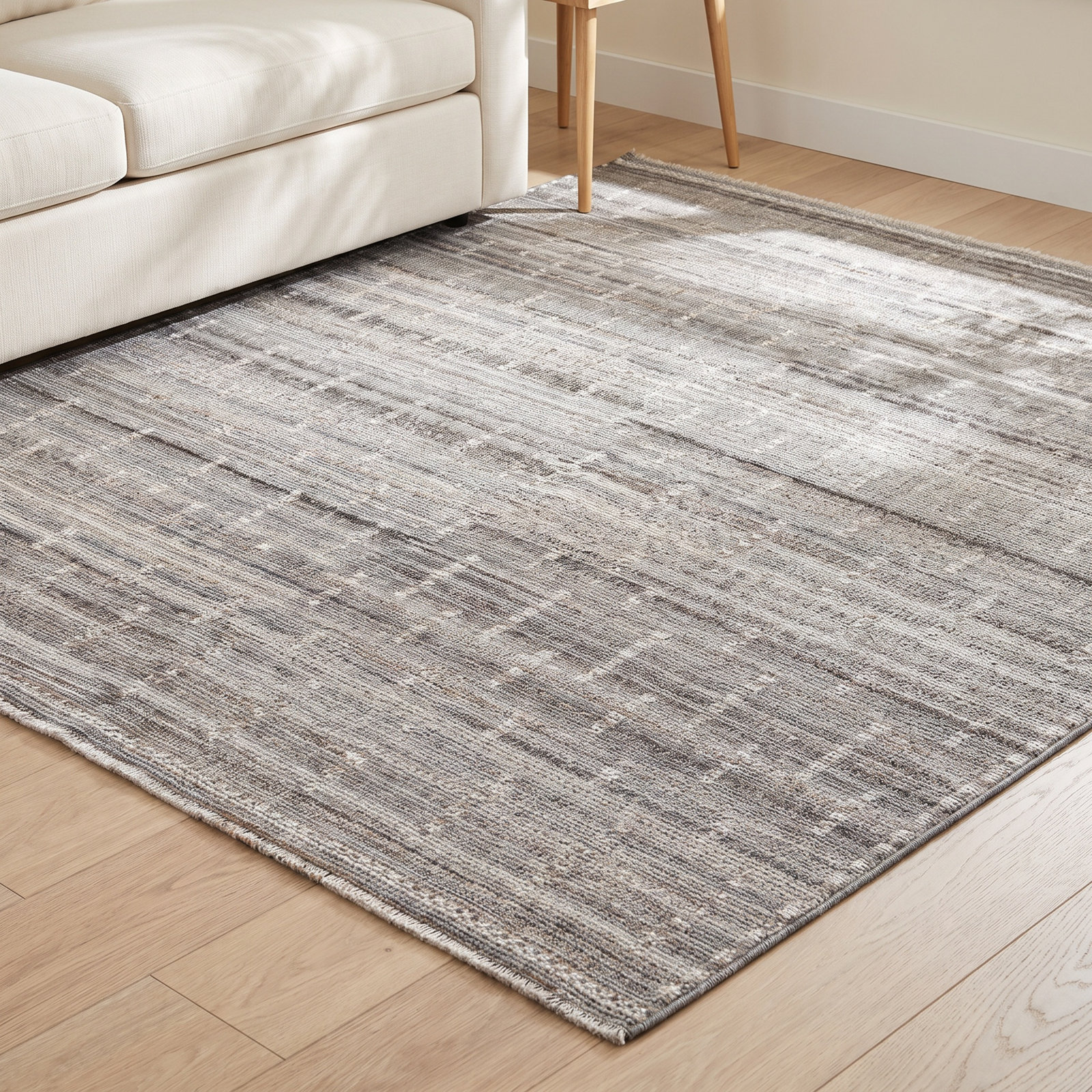Hand-Knotted Striped Rug, Rectangle 7'9" x 9'9"