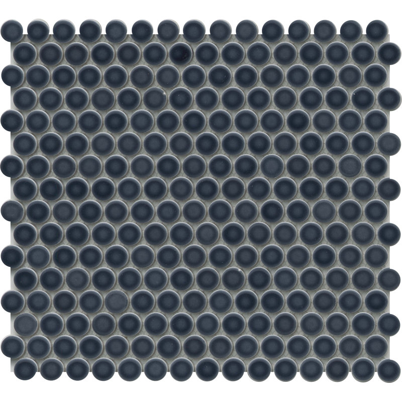 Savvy 11 in. x 12 in. Glossy Porcelain Floor and Wall Tile (14.61 sq. ft./Case), Navy 
