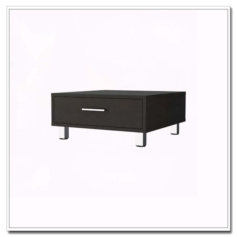 Black Wengue 1-Drawer Rectangle Coffee Table