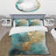 Ensemble de housse de couette Gold and Teal Aurora Harmony II - Abstract Spirals-107148211