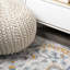 Tapis gris clair / bleu foncé / orange Lorena-1603686240