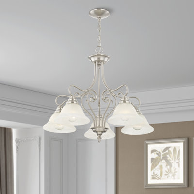 Aquala 5 - Light Steel Dimmable Classic / Traditional Chandelier