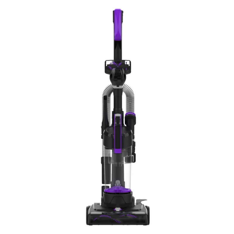 Compact Black and Purple Bagless Upright Vacuum Cleaner for Pets