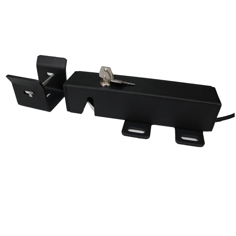 Electric Black Steel Lock for 24V Swing Gate Openers