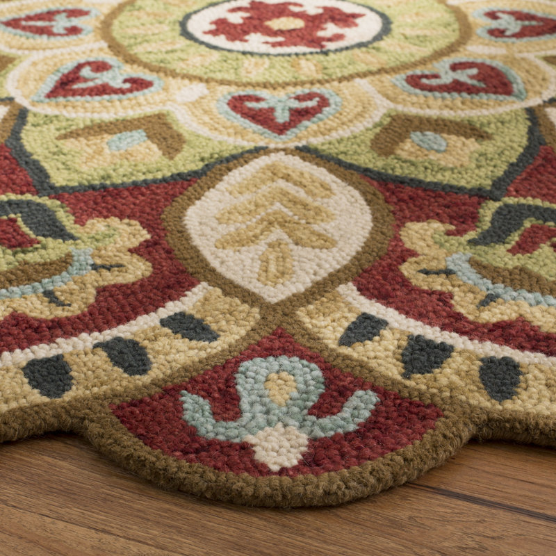 Melania Novelty Hand Tufted Wool And Cotton With Latex Oriental Rug, Round 9'