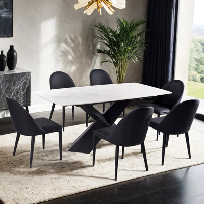 Ensemble de table de salle à manger 7 pièces Luize