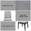 Ensemble de 2 chaises d'appoint en lin gris clair et finition chêne gris