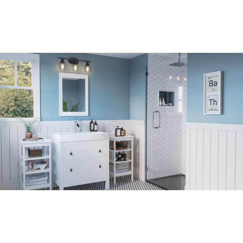 3 Light Seeded Dimmable Vanity Light