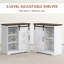 Buffet Farmhouse, buffet de 33 po avec porte de grange coulissante et tablette réglable, armoire de cuisine, blanc