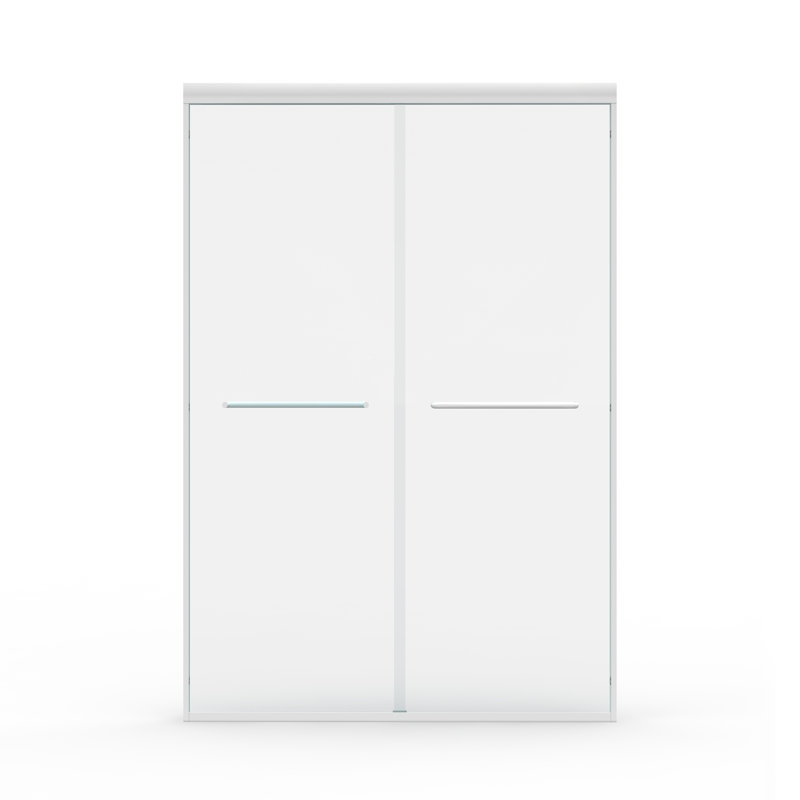 Double porte de douche coulissante, Argent argent