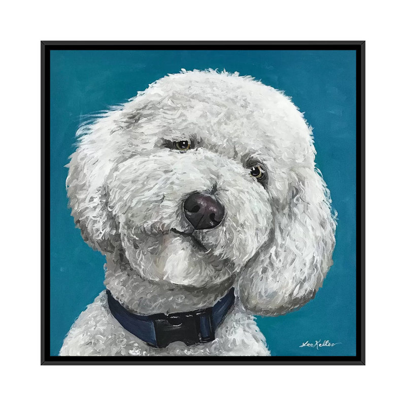 « goldendoodle on hippie » par hound studios, impression sur toile tendue, H 18 po x l 18 po x P 1,5 po, Pas de tapis