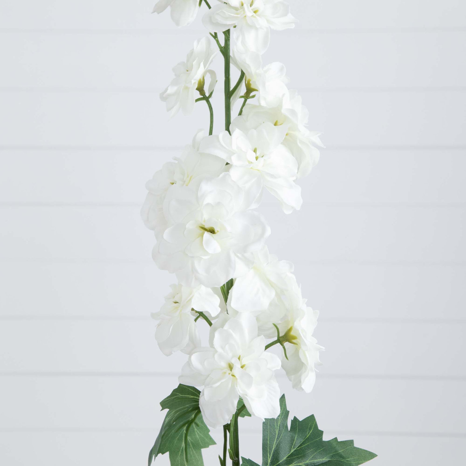 39in. Artificial Delphinium Flower Stems, Set of 3, White