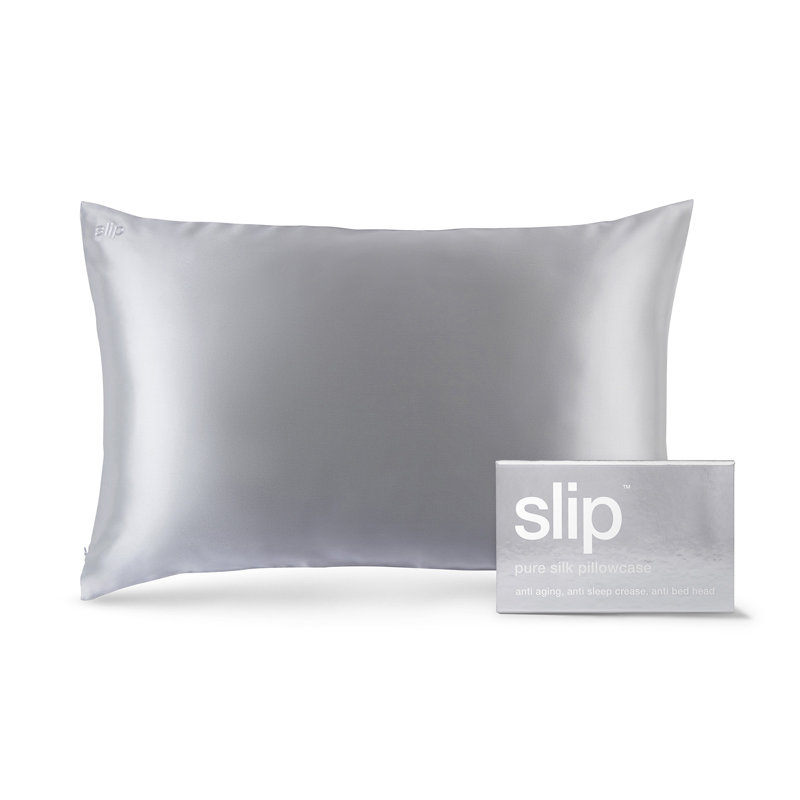  Slip Pure Silk Queen Pillowcase, Silver
