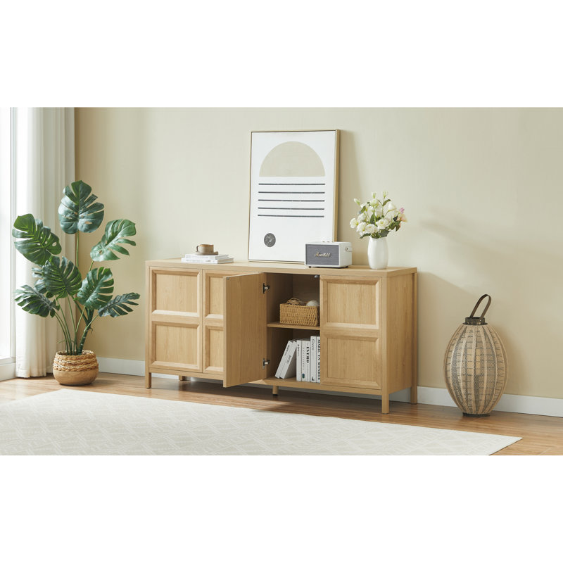 Buffets et buffets en chêne peu encombrants de style moderne avec charnières à fermeture douce pour un usage domestique