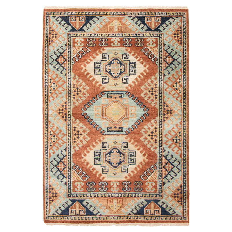 Tapis unique en cuivre 5 pi 5 po x 8 pi 0 po Jules Serapi