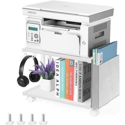 17'' W 1 Printer Stand with Wheels
