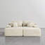 Upholstered Faux Rabbit Fur Flannel Modular Oversized Sleeper Sofa with Pillows No Assembly Required-1934326838