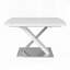 Table de salle à manger extensible avec base en métal croisée et tubes en acier inoxydable-198969819