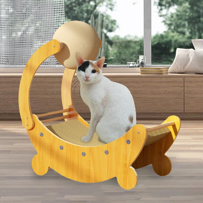 Moon-Shaped Cat Scratching Board