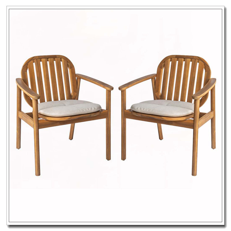 Outdoor Patio Acacia Wood Patio Armchair