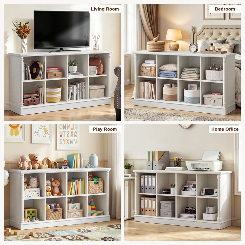 8-Cube Bookcase, White