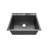Sinber 25" x 22" Drop-In Single Bowl Kitchen Sink, 18-Gauge T304 Stainless Steel, Black Finish-136317598