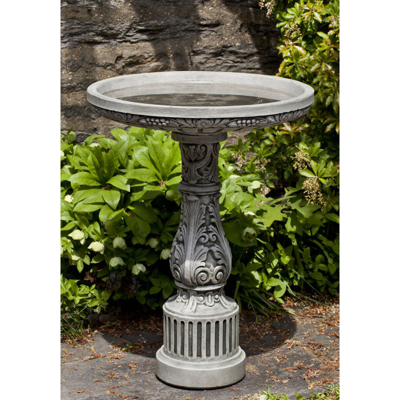Smithsonian Cottage Garden Birdbath, Alpine Stone