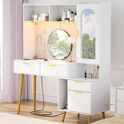 Coiffeuse Jozlin avec miroir Mirrior