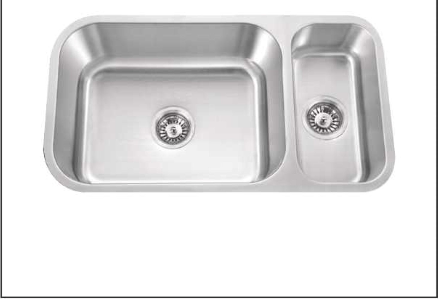 32 Modern Double Bowl Undermount Kitchen Sink Catering Stainless