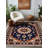 Minisa Collection Digital Print Cotton-Polyester Navy Moroccan Rug-2001407406